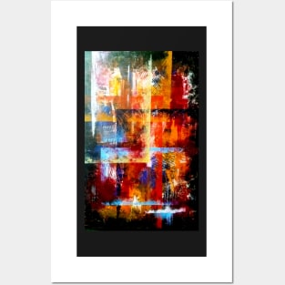 Colorful abstract artwork digitally enhanced Posters and Art